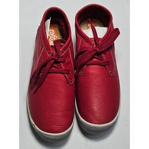 Softinos Indira Red Leather Lace Up‎ Chukka Sneaker Shoes Women's 36 EU 5.5 US